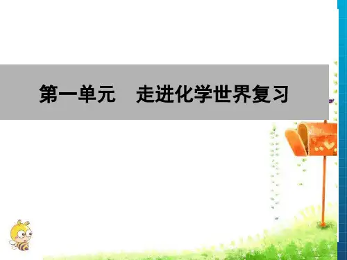九年级化学上册第一单元走进化学世界复习课件新版新人教版
