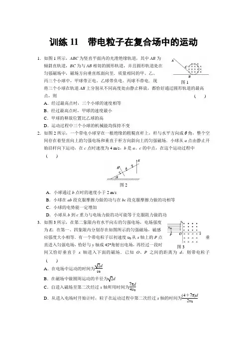 高三物理二轮复习专题训练