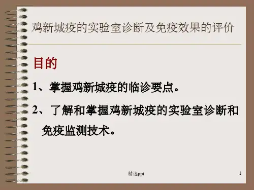 鸡新城疫血凝和血凝抑制实验ppt课件