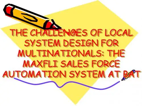 THE MAXFLI SALES FORCE AUTOMATION SYSTEM AT BAT