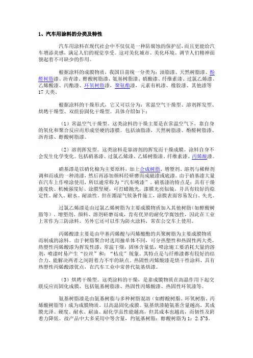常用汽车修补漆的选择技巧