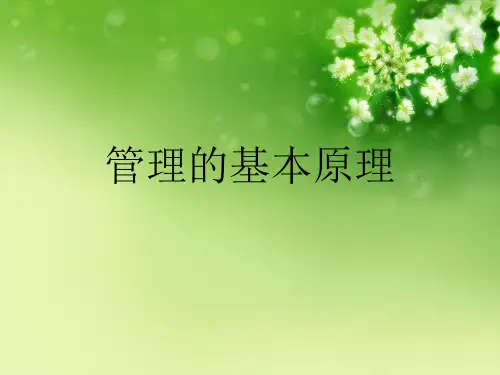 管理的基本原理优秀课件