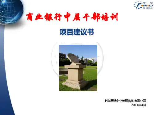 商业银行培训项目建议书