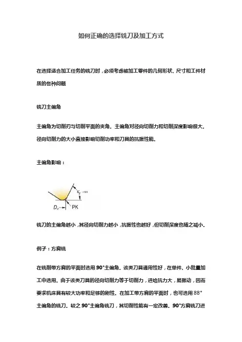 如何正确的选择铣刀及加工方式