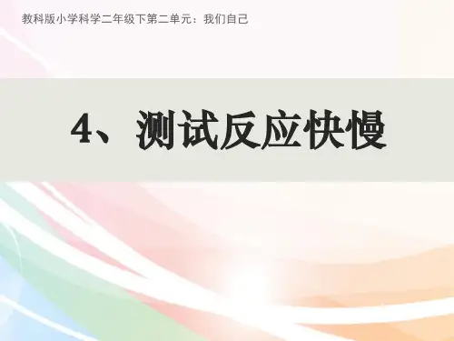 《测试反应快慢》教科版科学公开课课件1