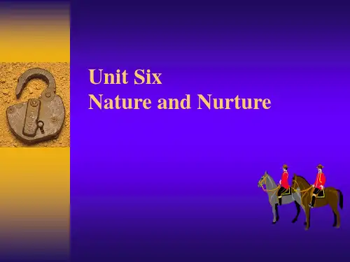Nature and Nurture