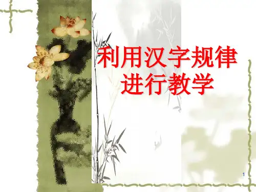 利用汉字规律进行教学