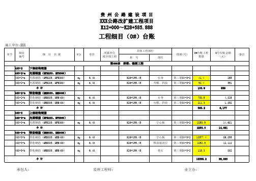 0号台账样板