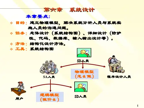 《信息系统分析与设计》系统设计
