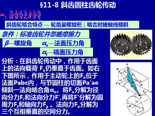 斜齿圆柱齿轮传动