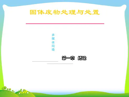 固体废物处理与处置绪论-课件