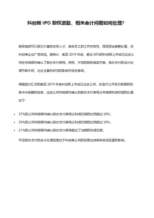 科创板IPO股权激励,相关会计问题如何处理？