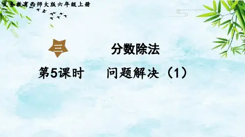第5课时 问题解决(1)六年级上册数学西师版