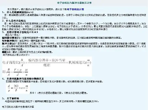 电子齿轮比设置