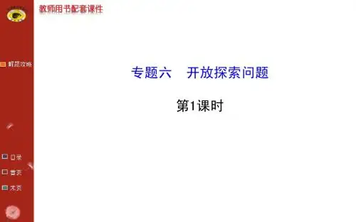 初中数学总复习专题六 第1课时