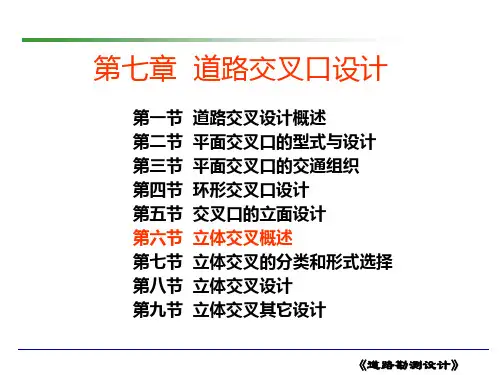 道路立体交叉设计