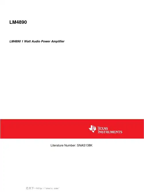 LM4890M 规格书,Datasheet 资料