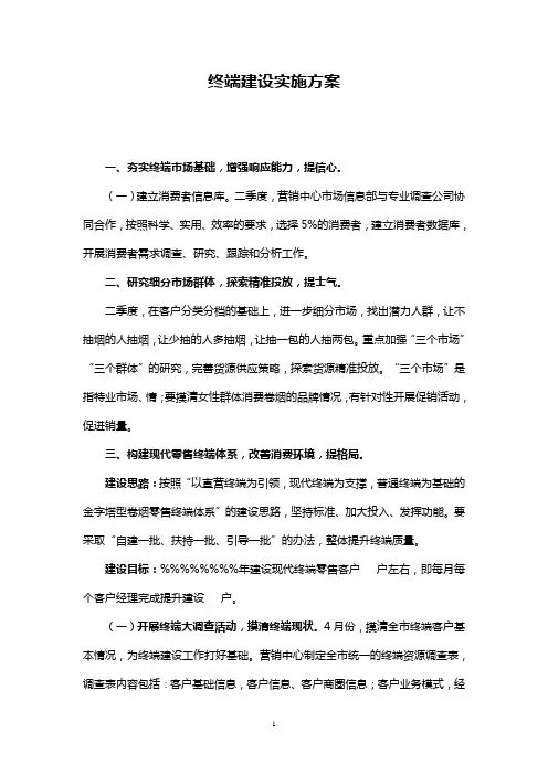 终端建设实施方案