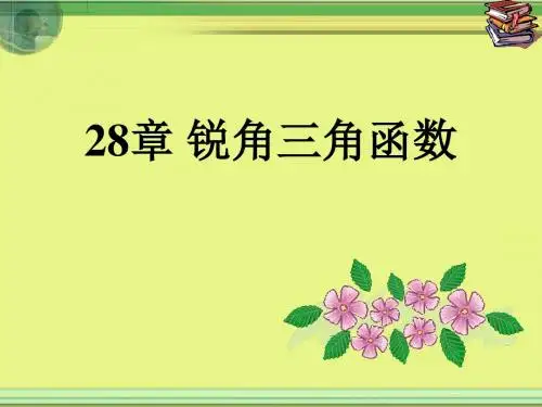 28章-锐角三角函数(全章课件).