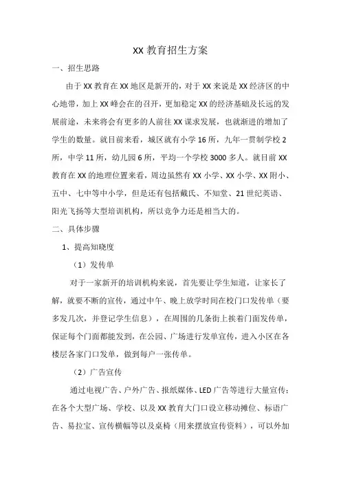 培训学校招生方案
