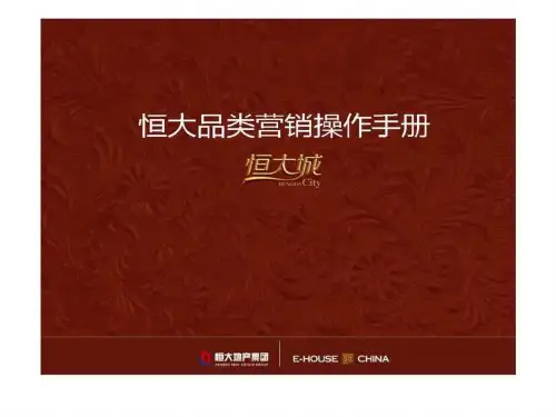 恒大品类营销操作手册恒大城
