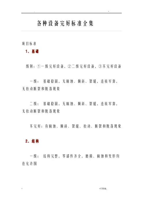 设备完好标准全集
