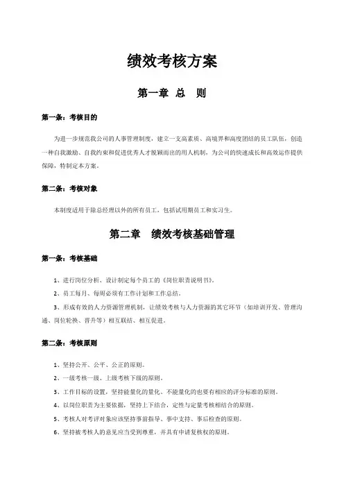 绩效考核方案 2
