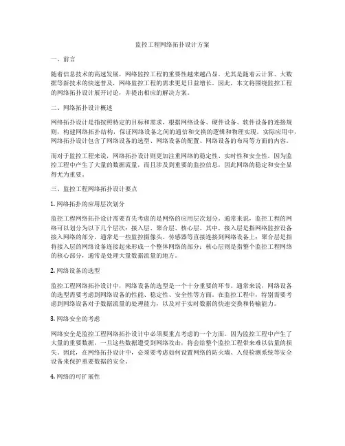 监控工程网络拓扑设计方案