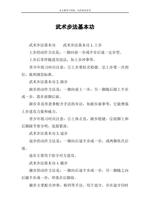 武术步法基本功
