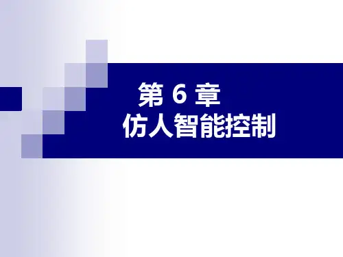 第六章 仿人智能控制