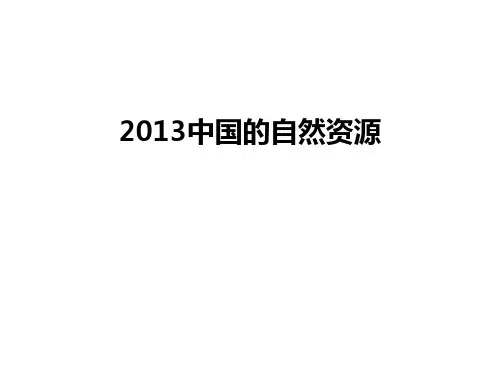 最新中国的自然资源