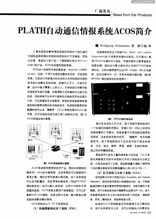 PLATH自动通信情报系统ACOS简介