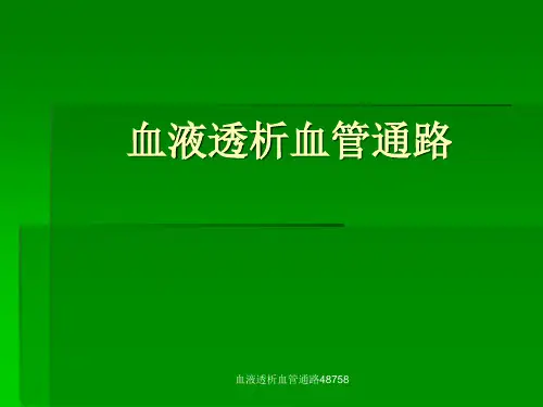 血液透析血管通路48758 ppt课件