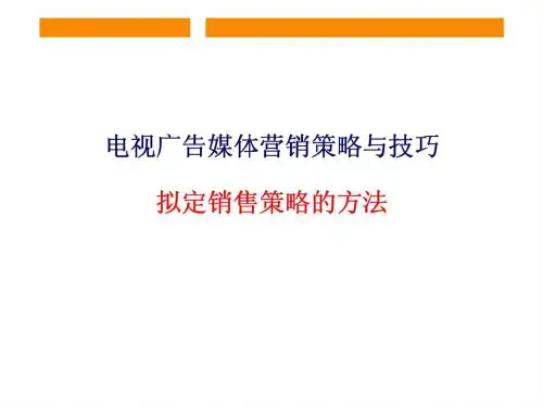 电视广告媒体营销策略与技巧51