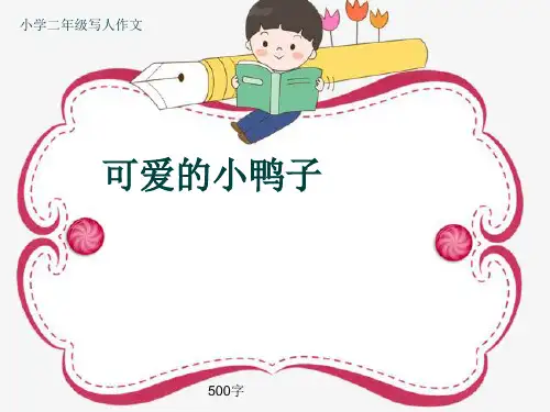 小学二年级写人作文《可爱的小鸭子》500字