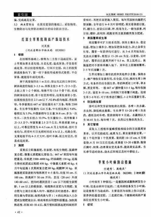 苹果小叶病防治措施