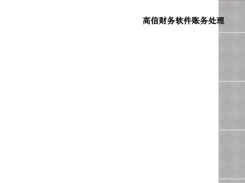 高信财务软件账务处理