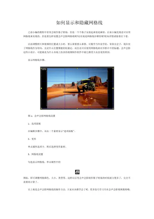 如何显示和隐藏网格线