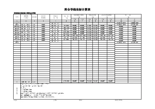 附合导线坐标计算表LY5