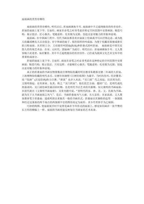 扇面画的类型有哪些