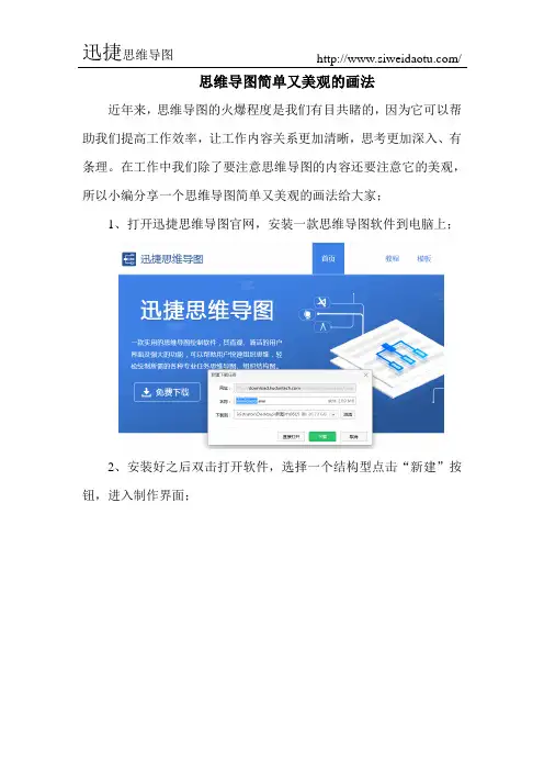 思维导图简单又美观画法