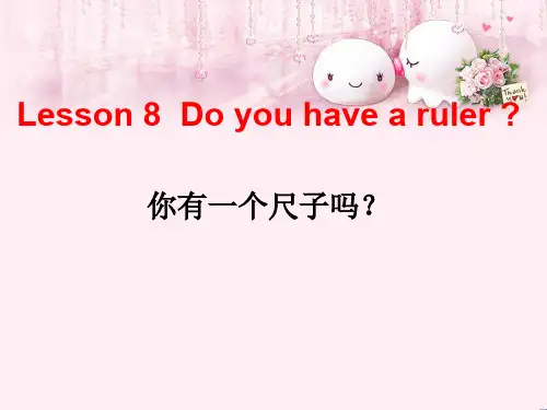 最新四年级英语下册Lesson8《Doyouhavearuler》 科普版优选教学课件