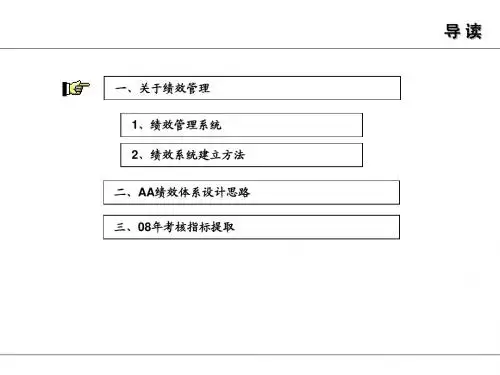绩效管理培训