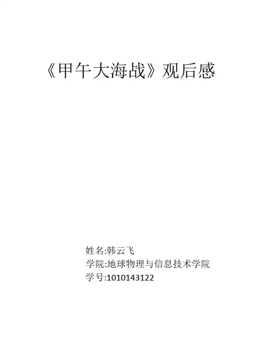 甲午大海战观后感