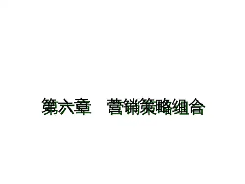 第六章 营销策略组合