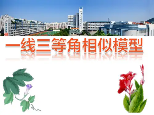 相似专题:一线三等角相似模型(用)资料讲解