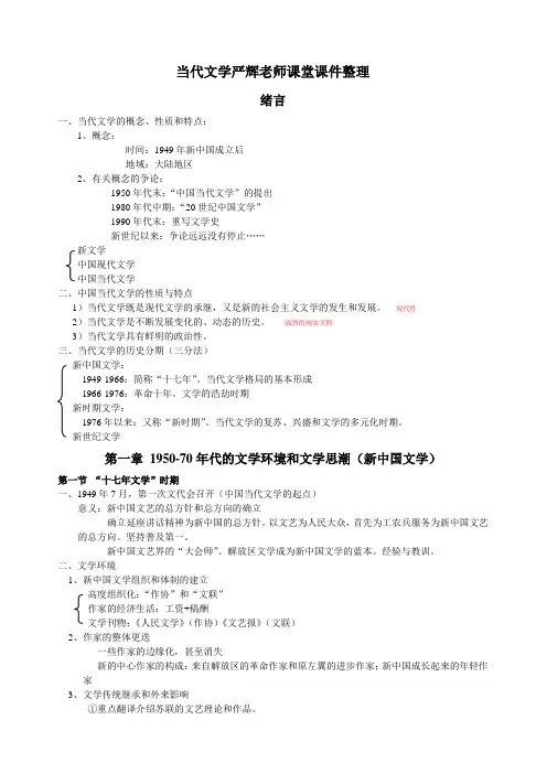 当代文学课件