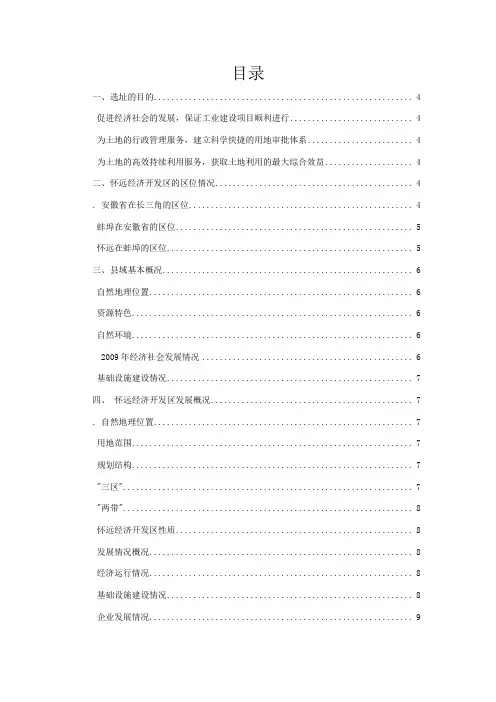 规划项目选址报告