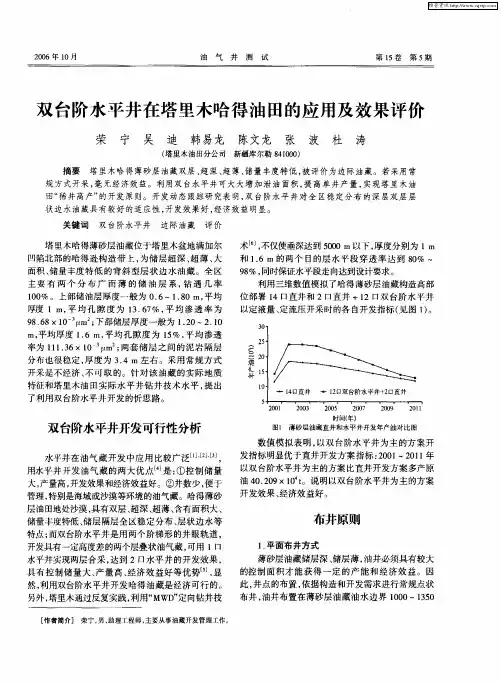 双台阶水平井在塔里木哈得油田的应用及效果评价