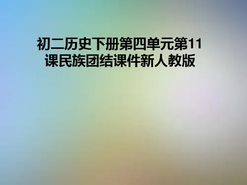 初二历史下册第四单元第11课民族团结课件新人教版